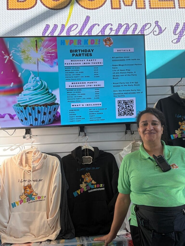 Hyper Kidz using SmartSign2Go digital signage